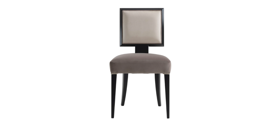 Krzesło tapicerowane szare - zdjęcie