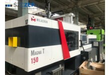 Wtryskarka  Ferromatik Milacron Magna T(MTs) 150-450 / Linia produkcyjna z robotem Wemo 6-5 xDesign, taśmociągiem Wemo WCS-R i klatką bezpieczeństwa / Bardzo dobry stan techniczny, 150T, 2017rok - zdjęcie