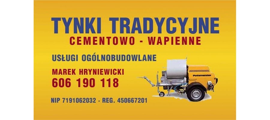Usługi Tynkarskie: Tynki Maszynowe 'Tradycyjne' Hajnówka-Bielsk Podlaski - zdjęcie