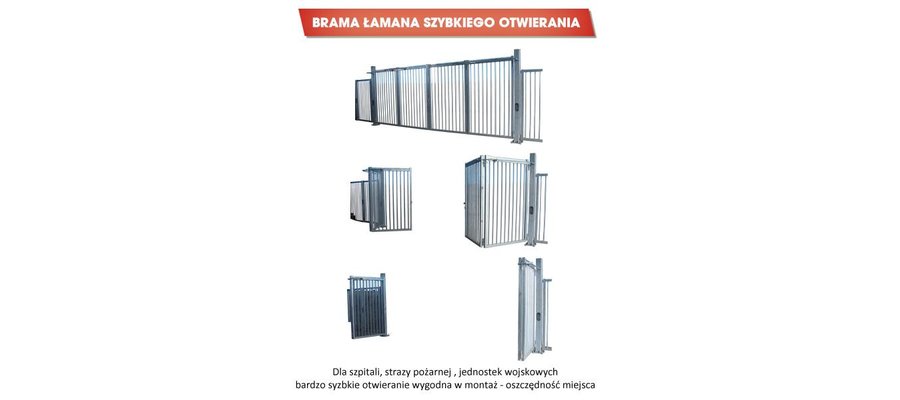 Brama harmonijkowa - brama szybkiego składania / Nowość na rynku polskim - zdjęcie
