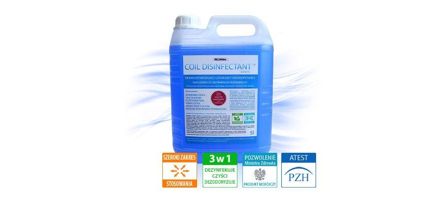 COIL DISINFECTANT - Specjalistyczny środek dezynfekujący, czyszczący i odświeżający powietrze (5l) - zdjęcie
