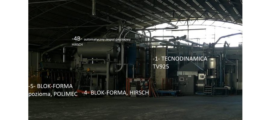 Automatyczna linia technologiczna, produkcyjna STYROPIANU EPS, fabryka - zdjęcie