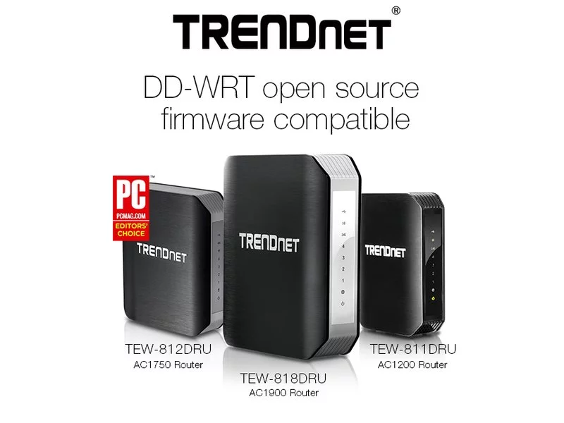 TRENDnet ogłasza kompatybilność bezprzewodowych routerów AC z oprogramowaniem DD-WRT zdjęcie