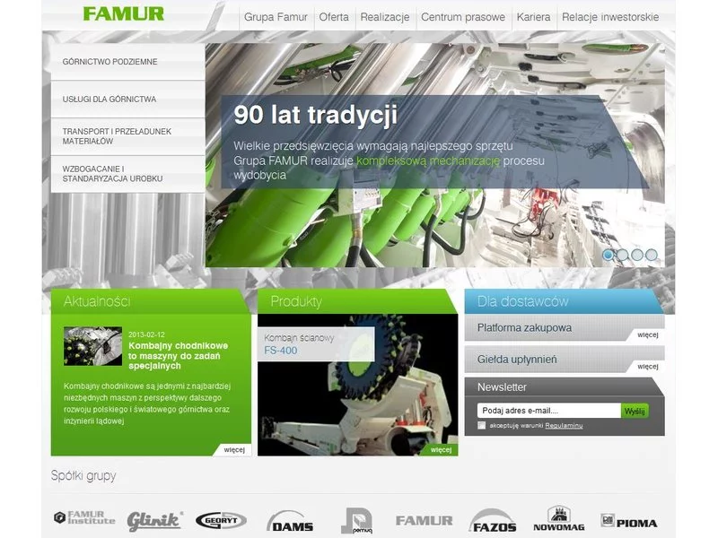 FAMUR prezentuje zupełnie nową stronę internetową zdjęcie
