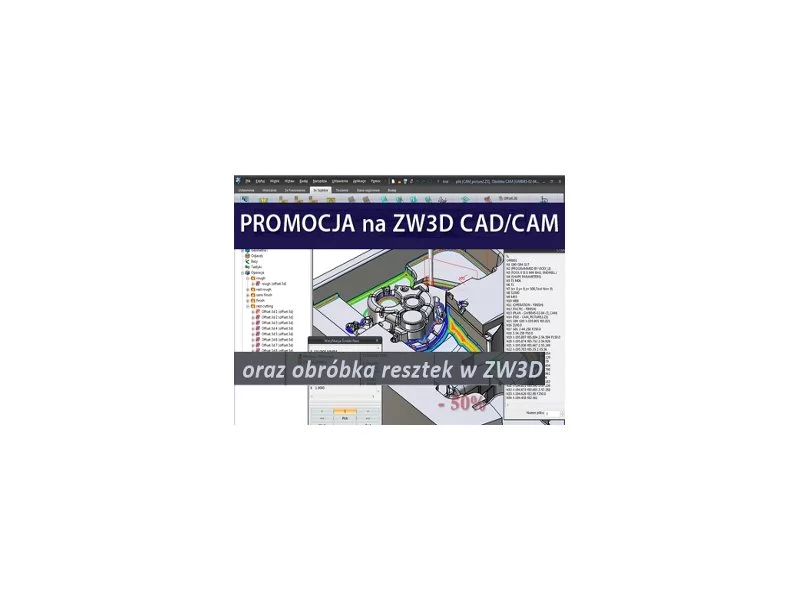 II cz. promocja ZW3D oraz obróbka resztek w ZW3D CAD/CAM zdjęcie