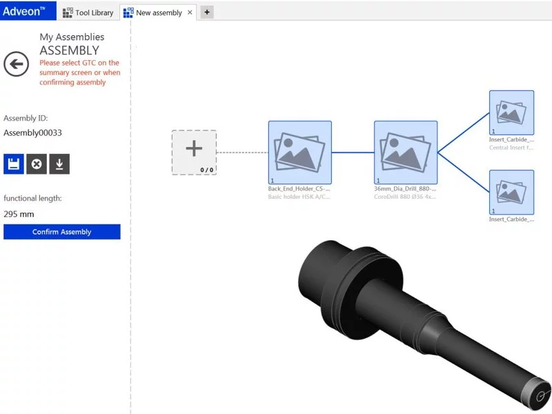 Edgecam pierwszą platformą CAD/CAM zintegrowaną z Sandvik Coromant Adveon™ Tool Library - zdjęcie