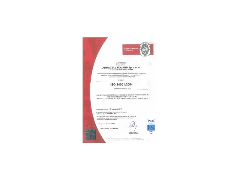 Armacell z ekologicznym certyfikatem ISO 14001 zdjęcie