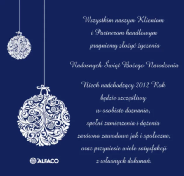 ALFACO: Życzenia Świąteczne... - zdjęcie