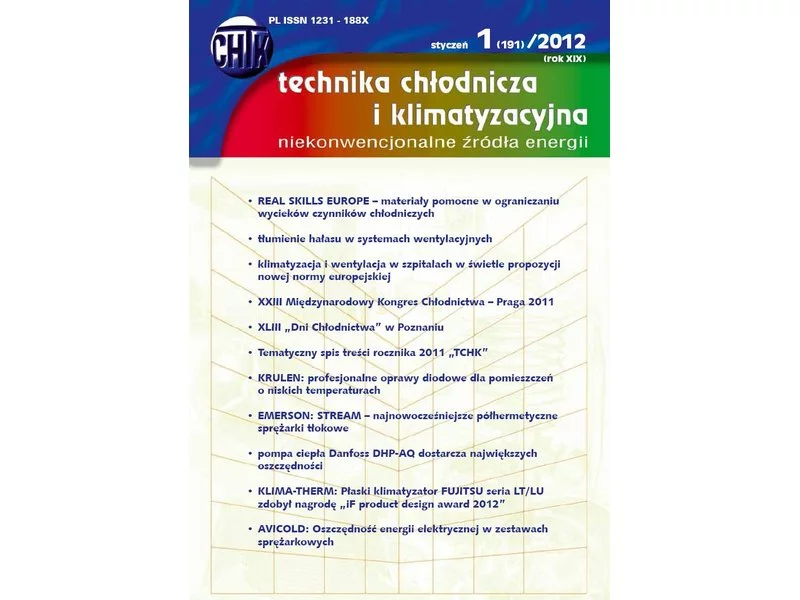Nowy numer "Technika Chłodnicza i Klimatyzacyjna" 1(191)/2012 zdjęcie