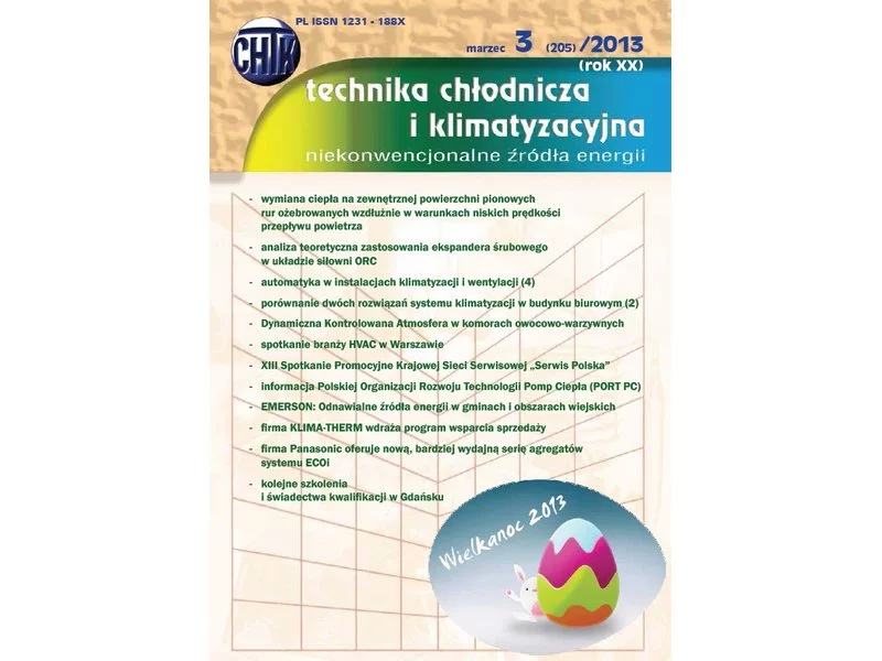 Nowy numer "Technika Chłodnicza i Klimatyzacyjna" 3(205)/2013 zdjęcie