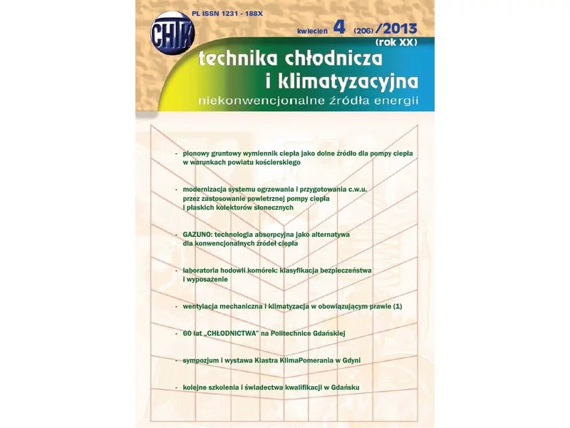Nowy numer "Technika Chłodnicza i Klimatyzacyjna" 4(206)/2013 zdjęcie