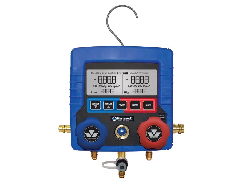 Elektroniczny zestaw manometrów do klimatyzacji samochodowych Mastercool 99860-1/4-A zdjęcie