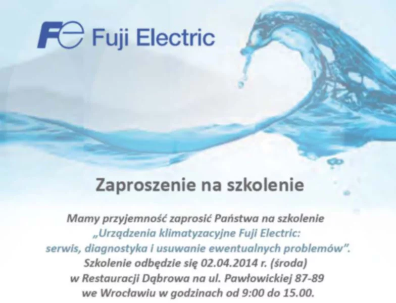 Urządzenia klimatyzacyjne Fuji Electric: serwis, diagnostyka i usuwanie ewentualnych problemów - zdjęcie