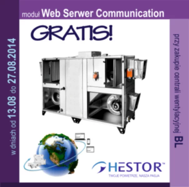 Kup centralę wentylacyjną BL i odbierz Web Serwer Communication GRATIS! - zdjęcie