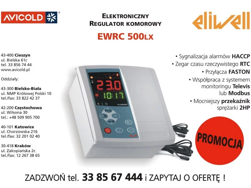 Regulator temperatury Eliwell EWRC 500LX - zdjęcie
