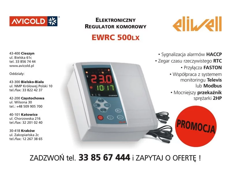 Regulator temperatury Eliwell EWRC 500LX zdjęcie