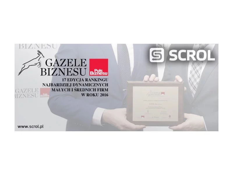 SCROL laureatem rankingu Gazel Biznesu 2016! zdjęcie