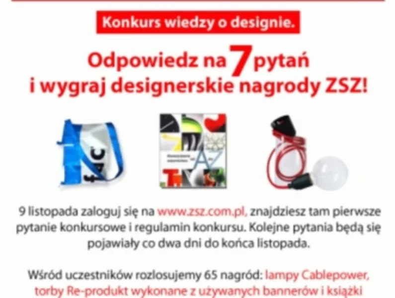 Konkurs IWP i ZSZ - Odpowiedz na 7 pytań i wygraj designerskie nagrody ZSZ! - zdjęcie