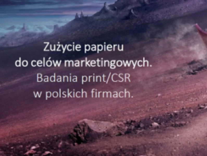 Raport Paperhat Poland - zużycie papieru do celów marketingowych - zdjęcie