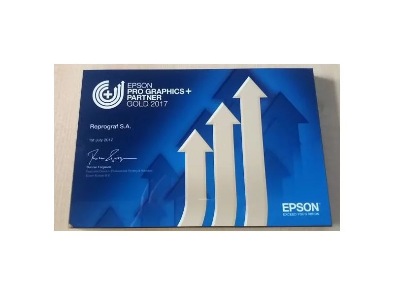Prestiżowy status Epson Partner Gold 2017 dla firmy Reprograf zdjęcie