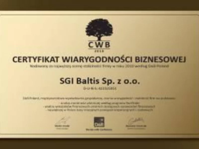 SGI Baltis wiarygodnym partnerem w biznesie - zdjęcie