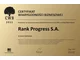 Rank Progress SA otrzymał Certyfikat Wiarygodności Biznesowej - zdjęcie
