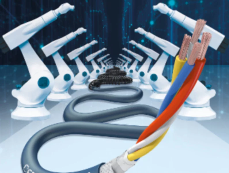 Przewód Ethernet 3D firmy igus umożliwia szybką komunikację z robotem - zdjęcie