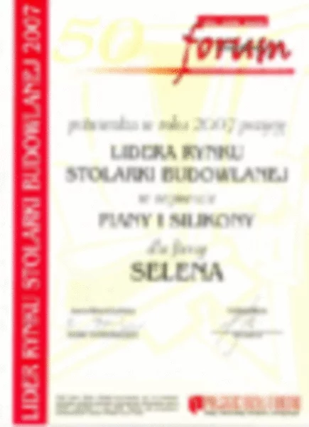 Selena - Lider Rynku Stolarki 2007 - zdjęcie