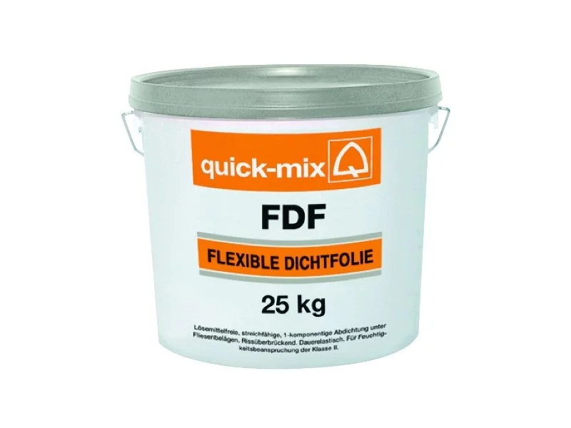 Izolacja przeciwwodna w łazience z elastycznej masy uszczelniającej FDF firmy quick-mix zdjęcie