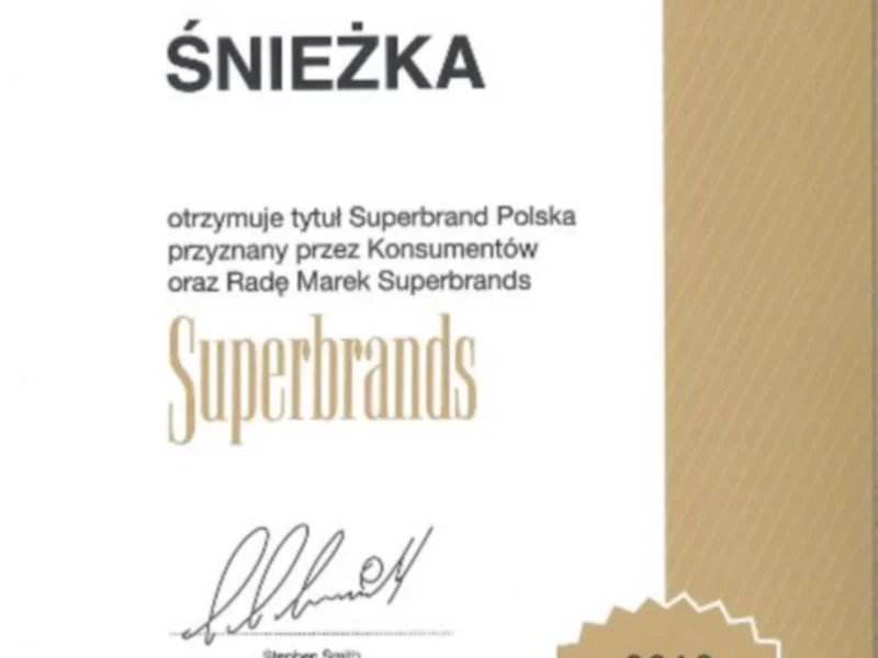 Superbrands dla Śnieżki / Śnieżka z tytułem Superbrands - zdjęcie