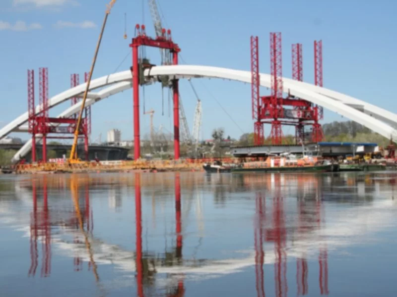 Budowa mostu w Toruniu - zdjęcie