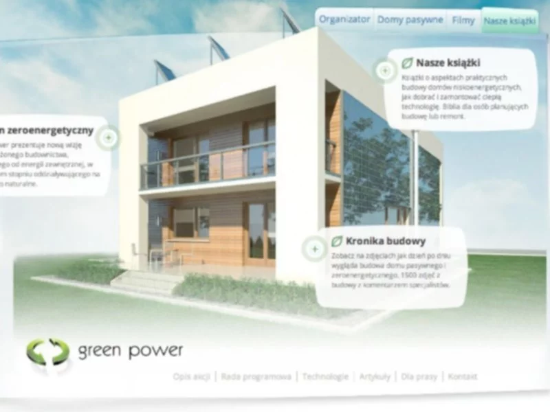 Ruszyła strona internetowa Domu Zeroenergetycznego GREEN POWER – porównaj budowę domu pasywnego i zeroenergetycznego - zdjęcie