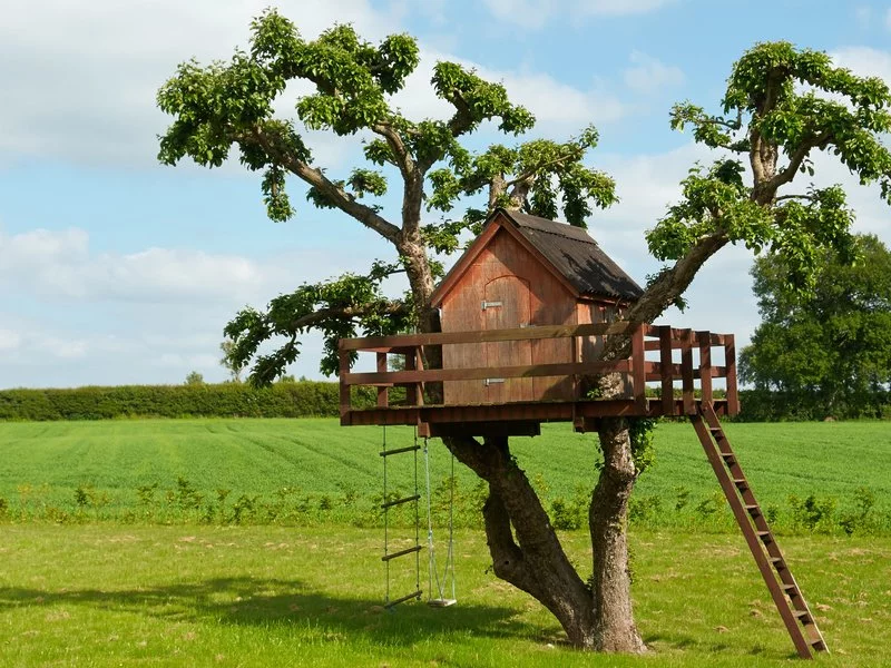 Drewniany domek z dziecięcych marzeń - zdjęcie