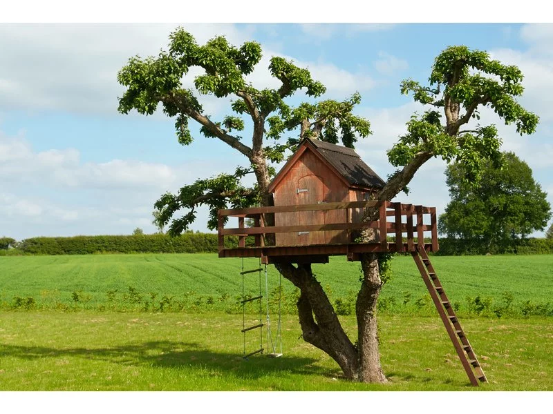 Drewniany domek z dziecięcych marzeń zdjęcie