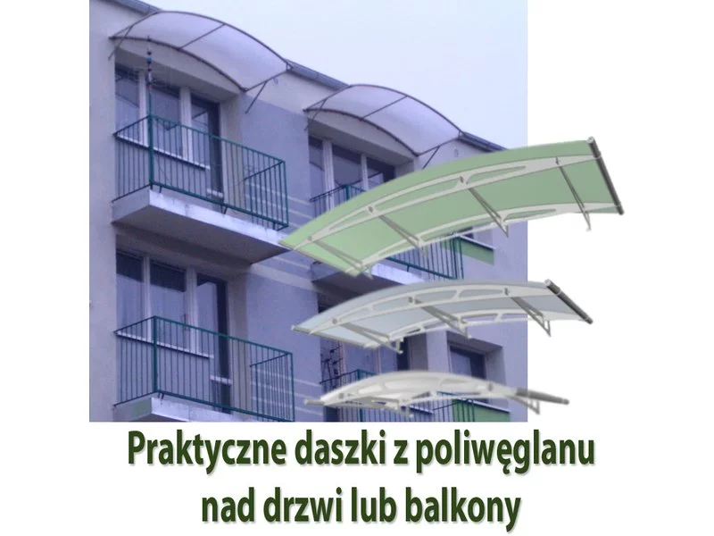 Praktyczne daszki z poliwęglanu nad drzwi lub balkony zdjęcie