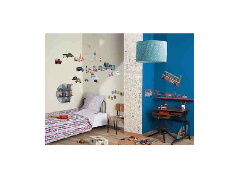 Pomysł na ściany w dziecięcym pokoju - kolorowe panele Djeco zdjęcie