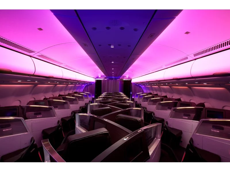 Projekt luksusowej kabiny samolotu linii Virgin Atlantic Airways, na GIS Warszawa 2014 zdjęcie