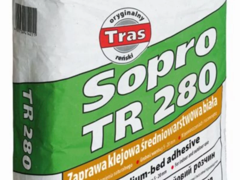 Nowość w ofercie Sopro: zaprawa klejowa średniowarstwowa biała Sopro TR 280 - zdjęcie