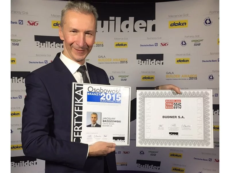 BUDNER S.A. podwójnie nagrodzone podczas BUILDER AWARDS 2016 zdjęcie