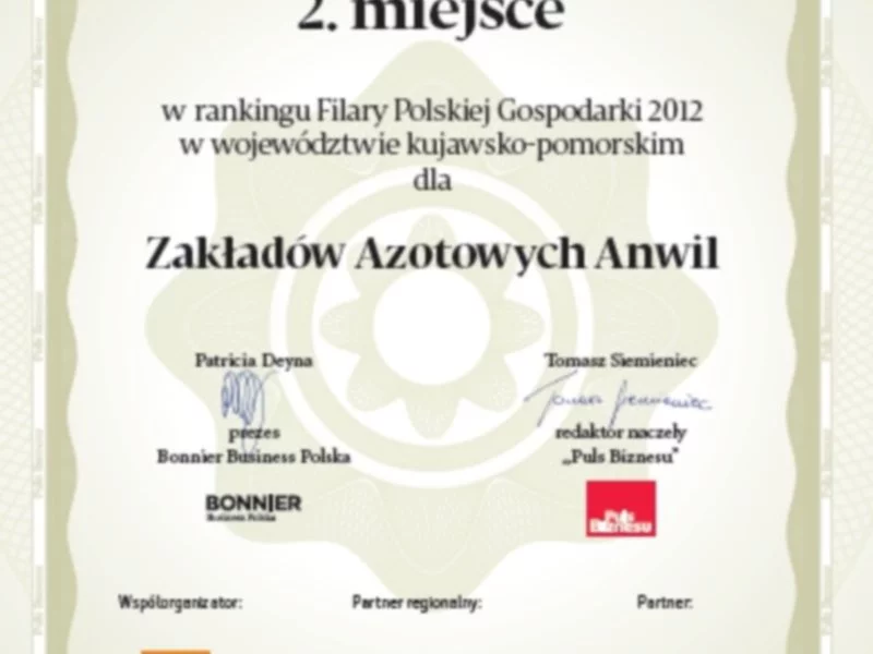 Filar Polskiej Gospodarki dla ANWIL S.A. - zdjęcie