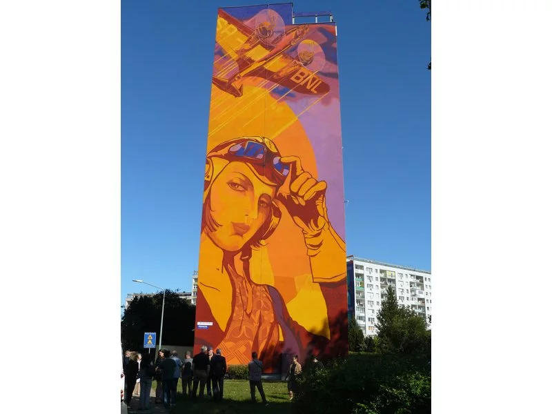 Awiacja II RP &#8211; monumentalny mural z farb marki Primacol zdjęcie