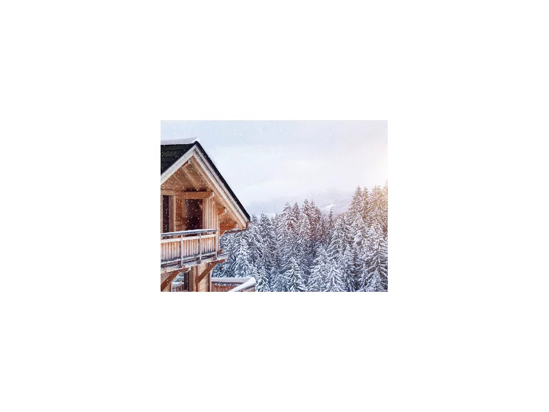 Dom zainspirowany zimowym krajobrazem zdjęcie