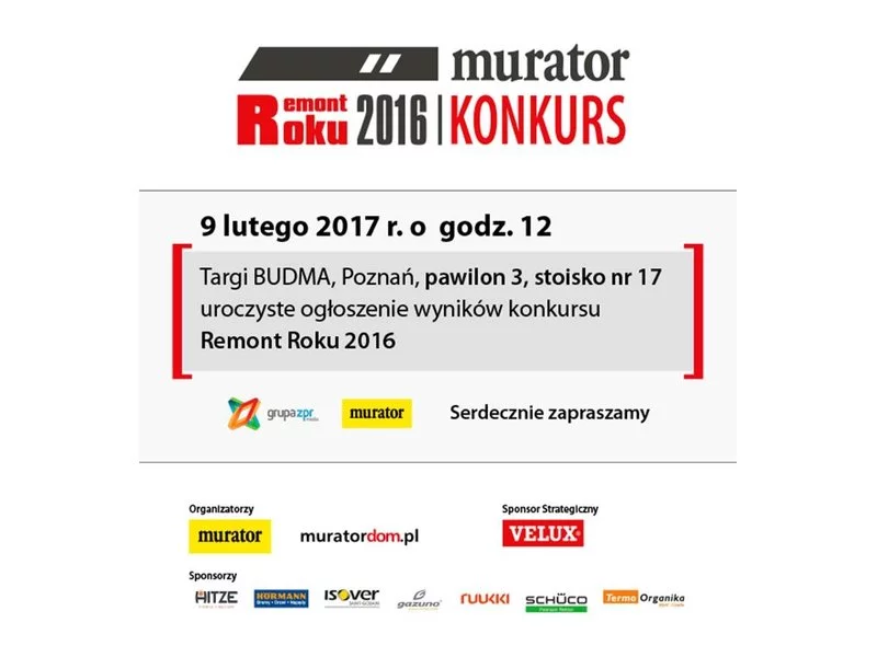 Murator rozstrzygnie konkurs Remont Roku 2016 zdjęcie