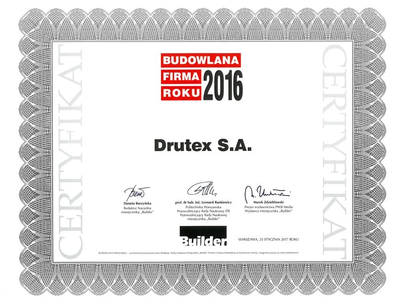Drutex z wyróżnieniami: Budowlana Firma Roku i Osobowość Branży! zdjęcie