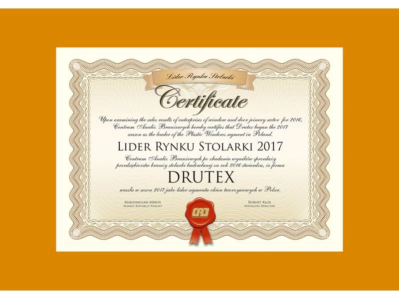 Drutex wzmacnia pozycję lidera rynku w Polsce! zdjęcie