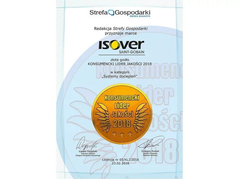 Złoty medal dla ISOVER! zdjęcie