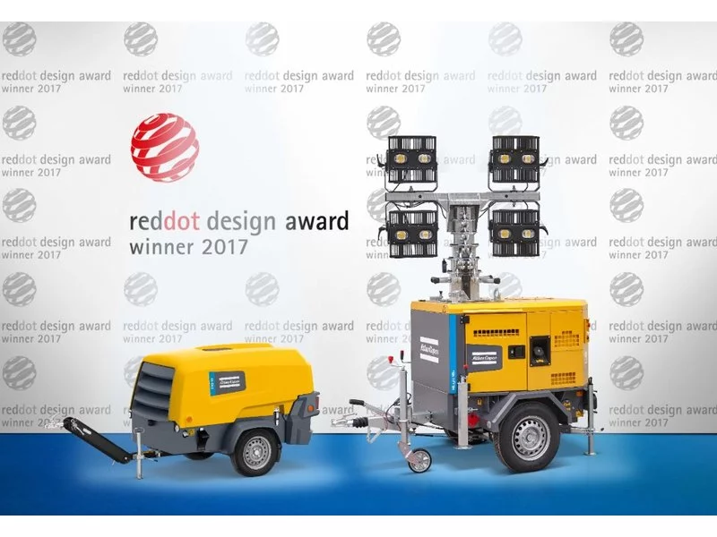 Przewoźne sprężarki powietrza i maszty oświetleniowe LED Atlas Copco wyróżnione prestiżowymi nagrodami &#8212; Red Dot Design Awards zdjęcie