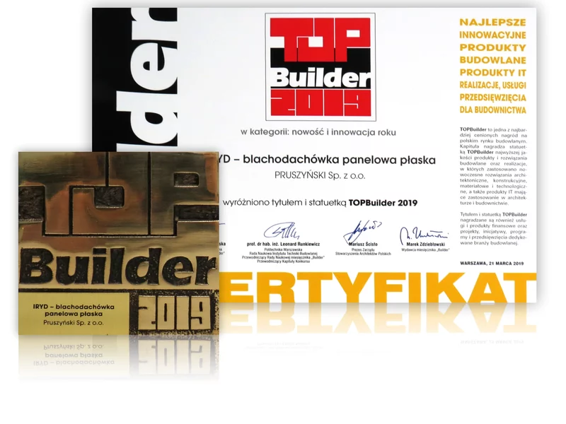 Top Builder 2019 dla płaskiej blachodachówki IRYD - zdjęcie