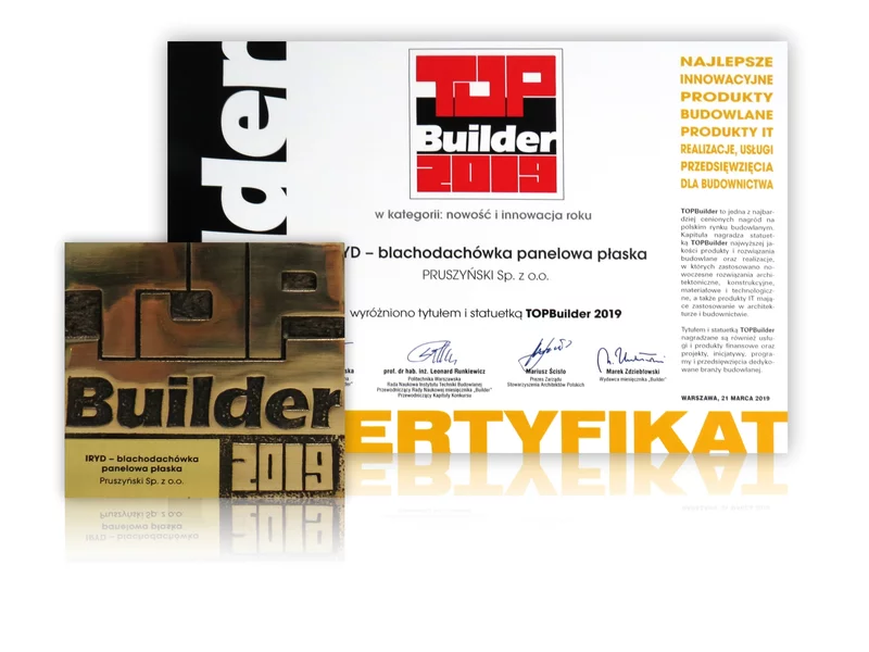 Top Builder 2019 dla płaskiej blachodachówki IRYD zdjęcie