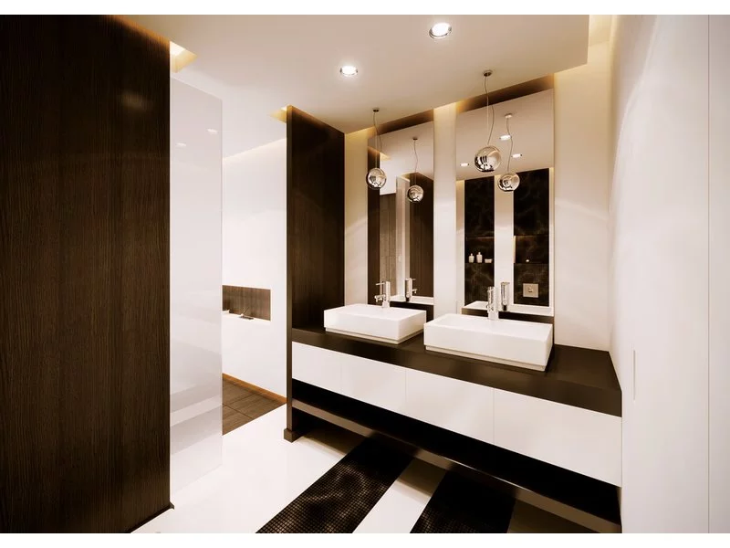 Minimalistyczna łazienka o nowoczesnej aranżacji zdjęcie